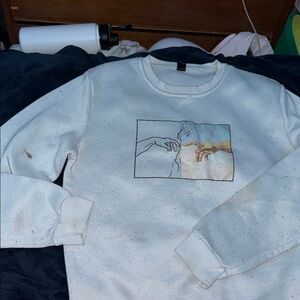 White Graphic Sweatshirt